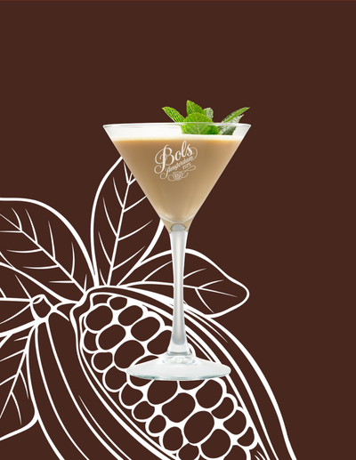 After Eight Cocktail Recipe with Bols Brown Cream, Cacao Brown, and Vodka Products