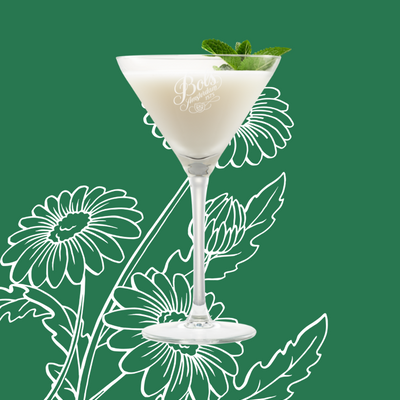Albino Grasshopper Cocktail Recipe with Bols Natural Yoghurt and Cacao White Products