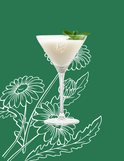 Albino Grasshopper Cocktail Recipe with Bols Natural Yoghurt and Cacao White Products
