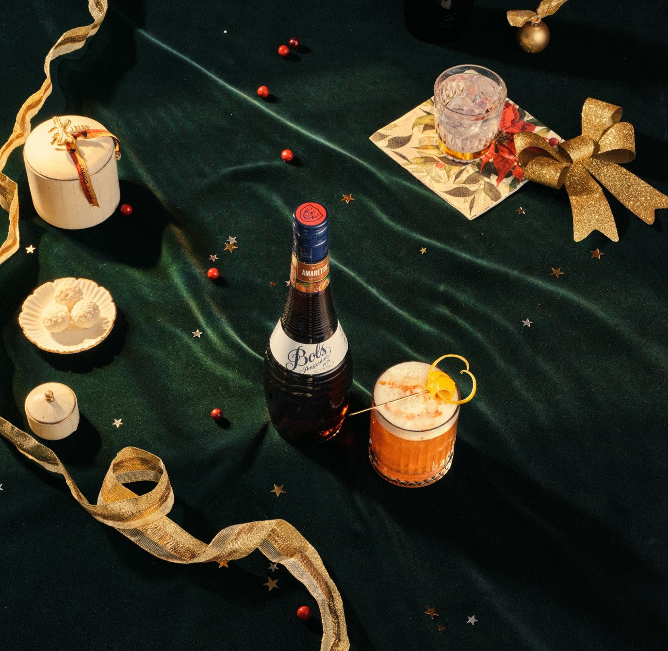 Amaretto Sour Cocktail Recipe with Bols Amaretto Products