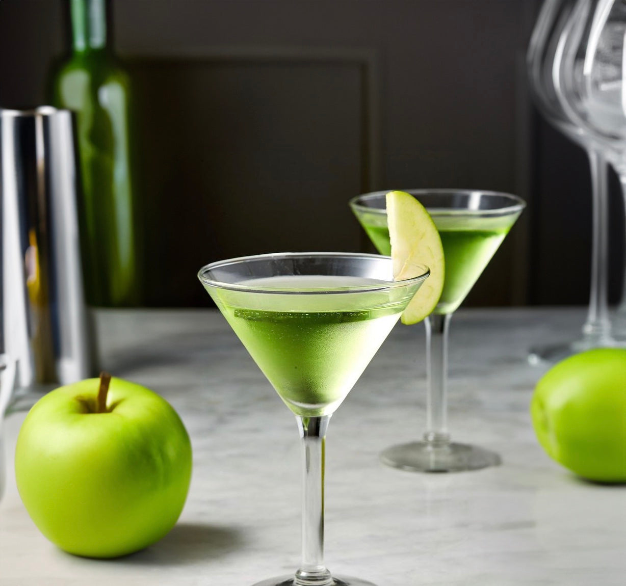 Appletini Cocktail Recipe with Bols Sour Apple and Vodka Products