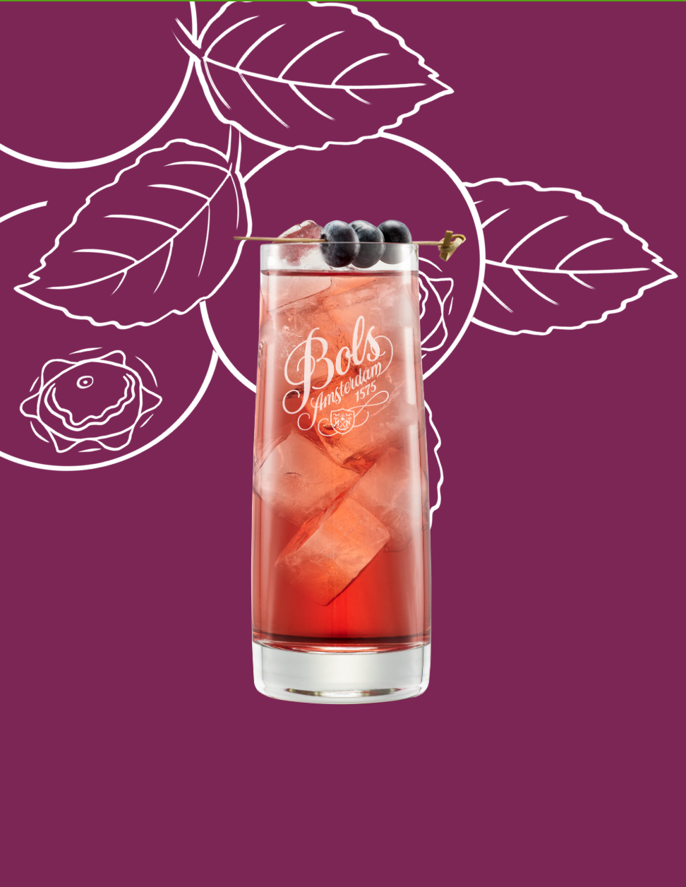 Berry Devil Cocktail Recipe with Bols Blueberry Products