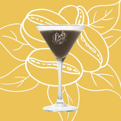 Black Martini Cocktail Recipe with Bols Cacao Brown Products