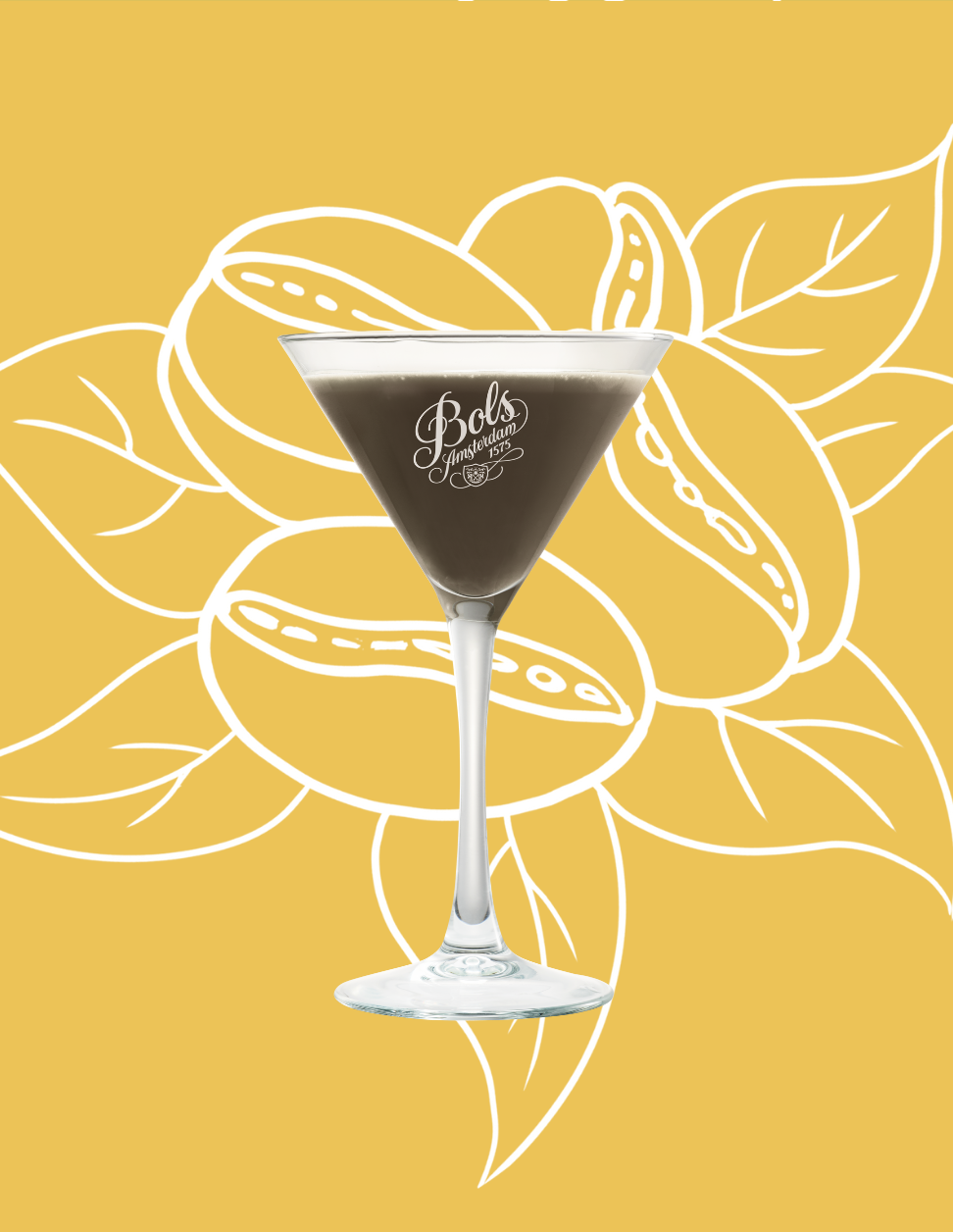 Black Martini Cocktail Recipe with Bols Cacao Brown Products