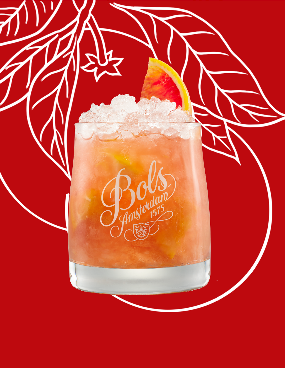 Blood Red Orange Cocktail Recipe with Bols Red Orange and Genever 21 Products