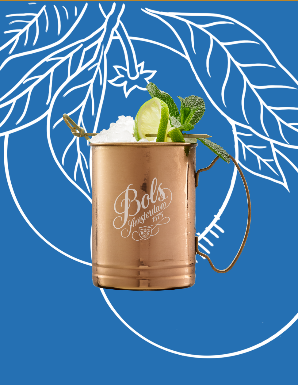 Blue Curacao Mule Cocktail Recipe with Bols Blue Curacao Products