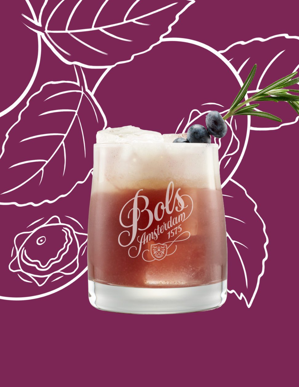 Blueberry Sour Cocktail Recipe with Bols Blueberry Products