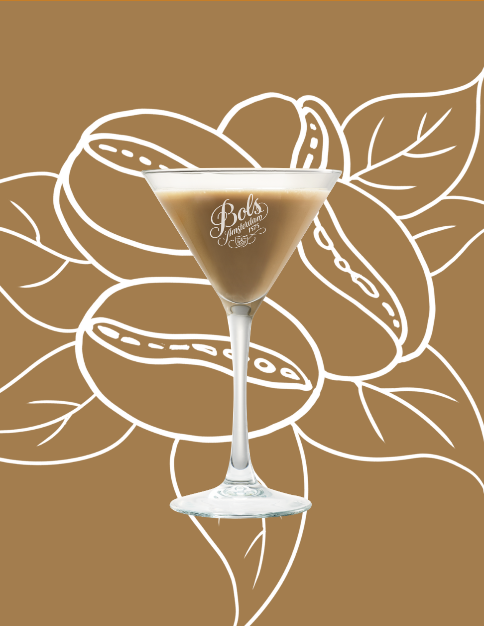 Cappuccino Martini Cocktail Recipe with Bols Brown Cream and Vodka Products