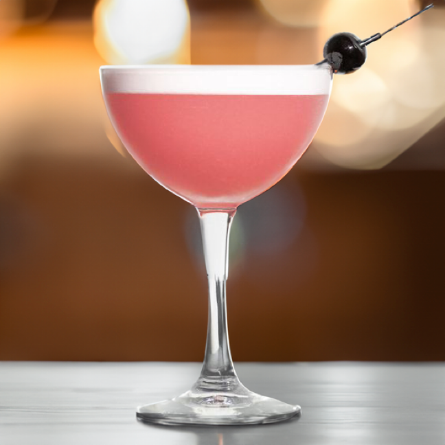 Cherry Alexander Cocktail Recipe with Bols Cacao White, Cherry Brandy, and Vodka Products