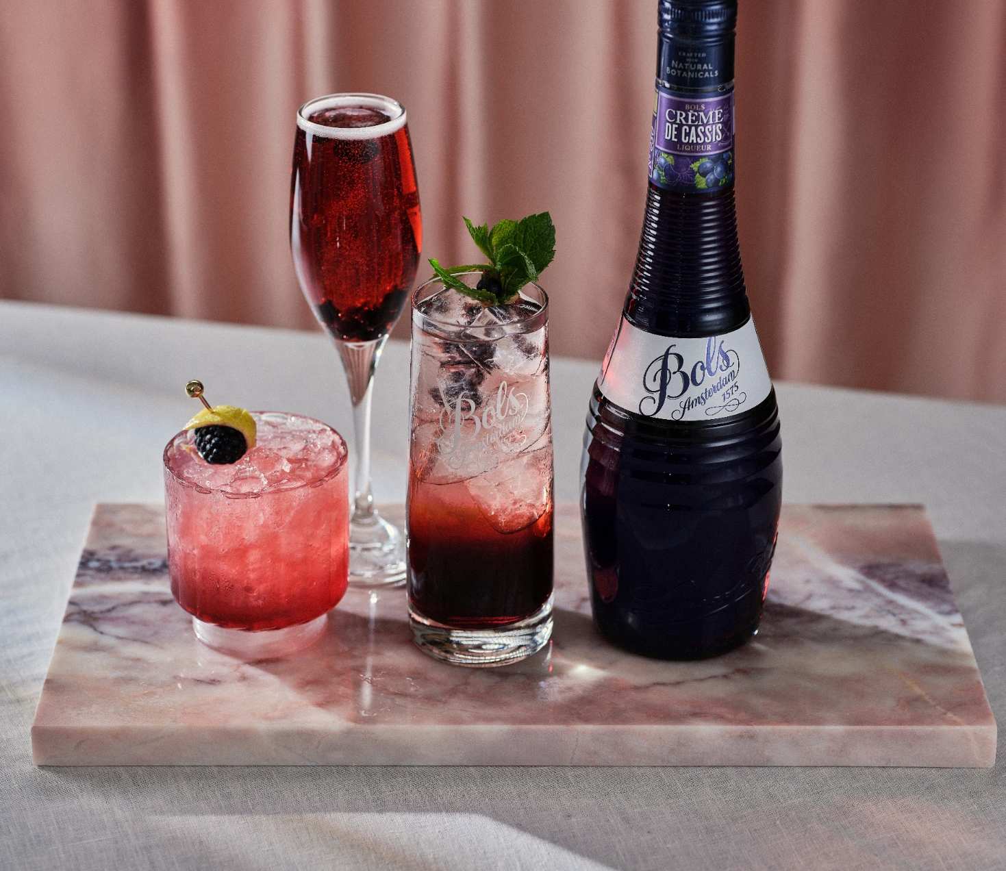 Crème de Cassis Spritz Cocktail Recipe with Bols Crème de Cassis Products