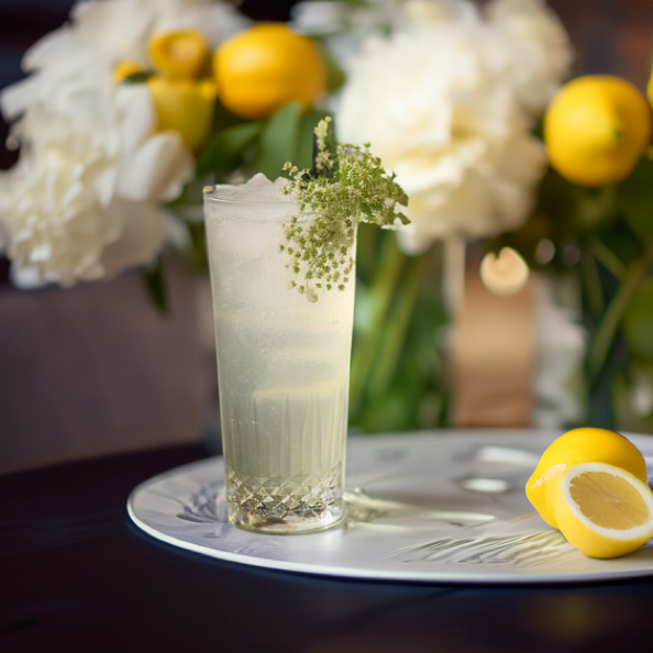 Elderflower Collins Cocktail Recipe with Bols Elderflower and Genever Products