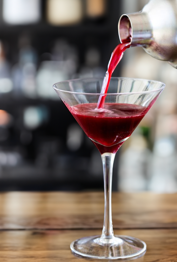 English Rose Cocktail Recipe with Bols Parfait Amour Products