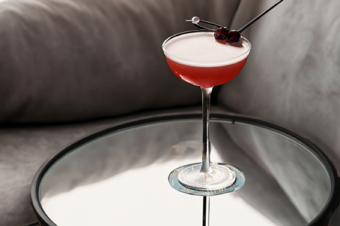 English Rose Cocktail Recipe with Bols Parfait Amour Products