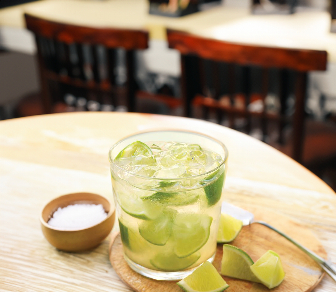 Green Caipiroshka Cocktail Recipe with Bols Green Banana and Vodka Products