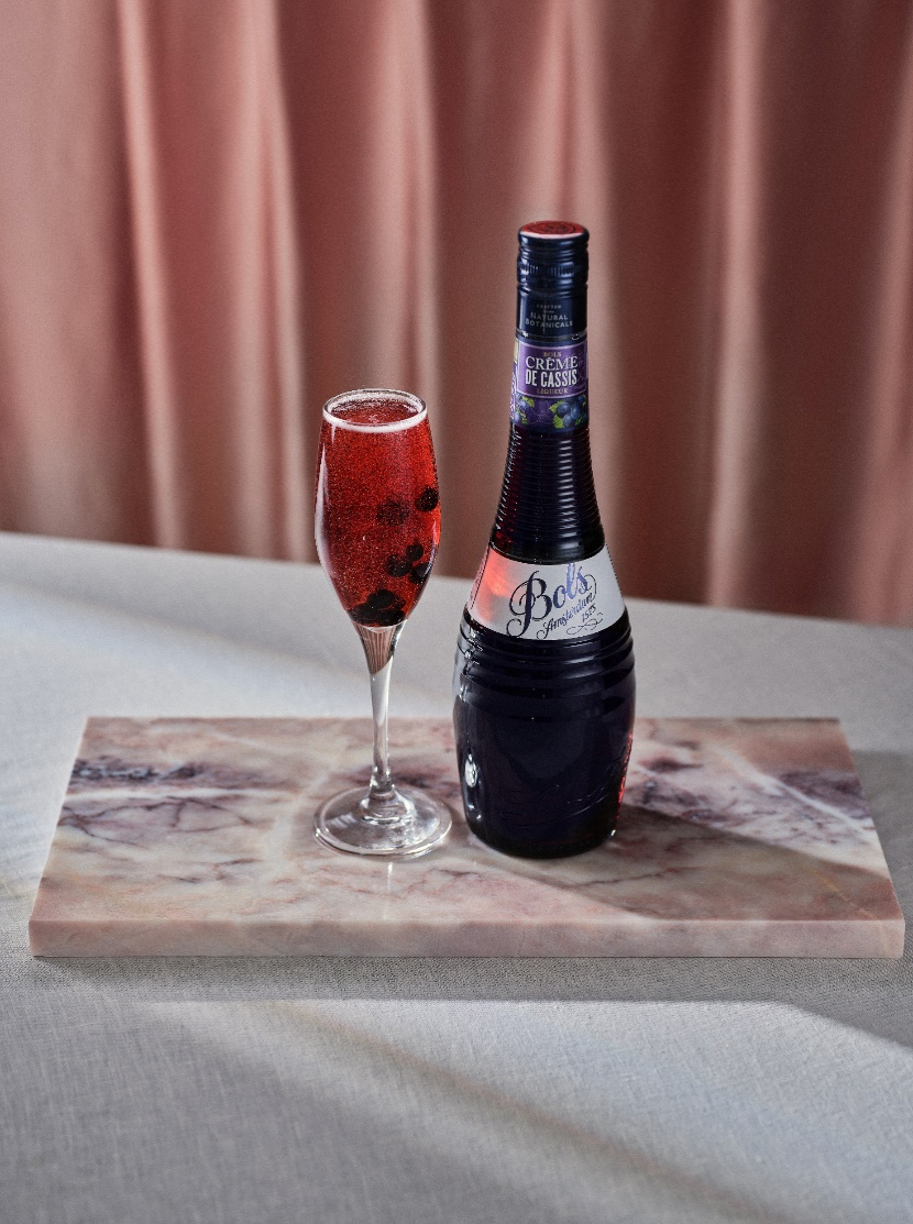 Kir Royale Cocktail Recipe with Bols Crème de Cassis Products