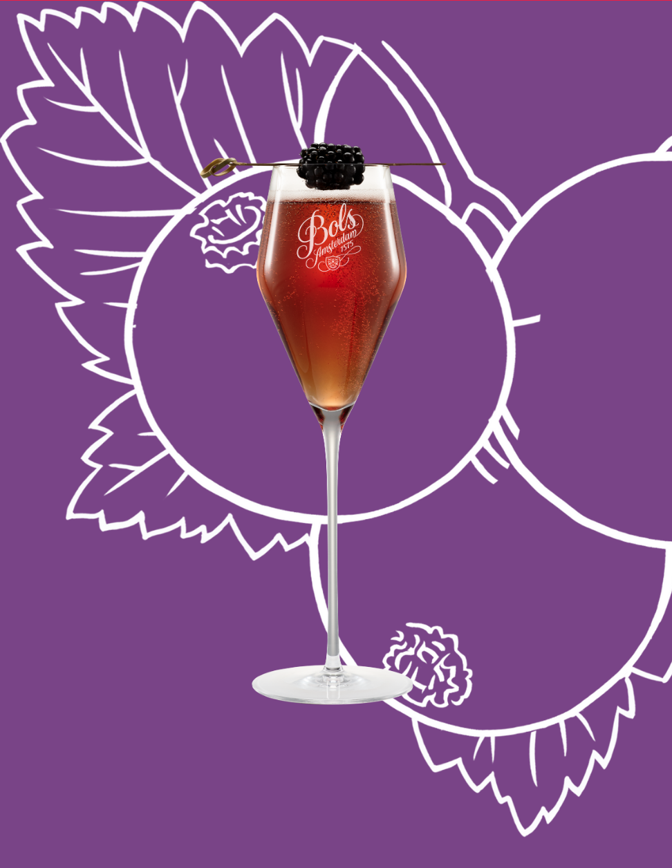 Kir Royale Cocktail Recipe with Bols Crème de Cassis Products