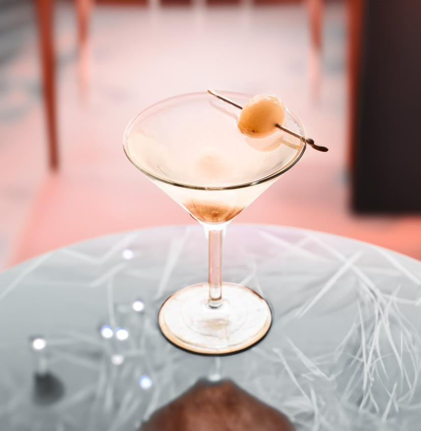 Lychee Martini Cocktail Recipe with Bols Lychee and Vodka Products