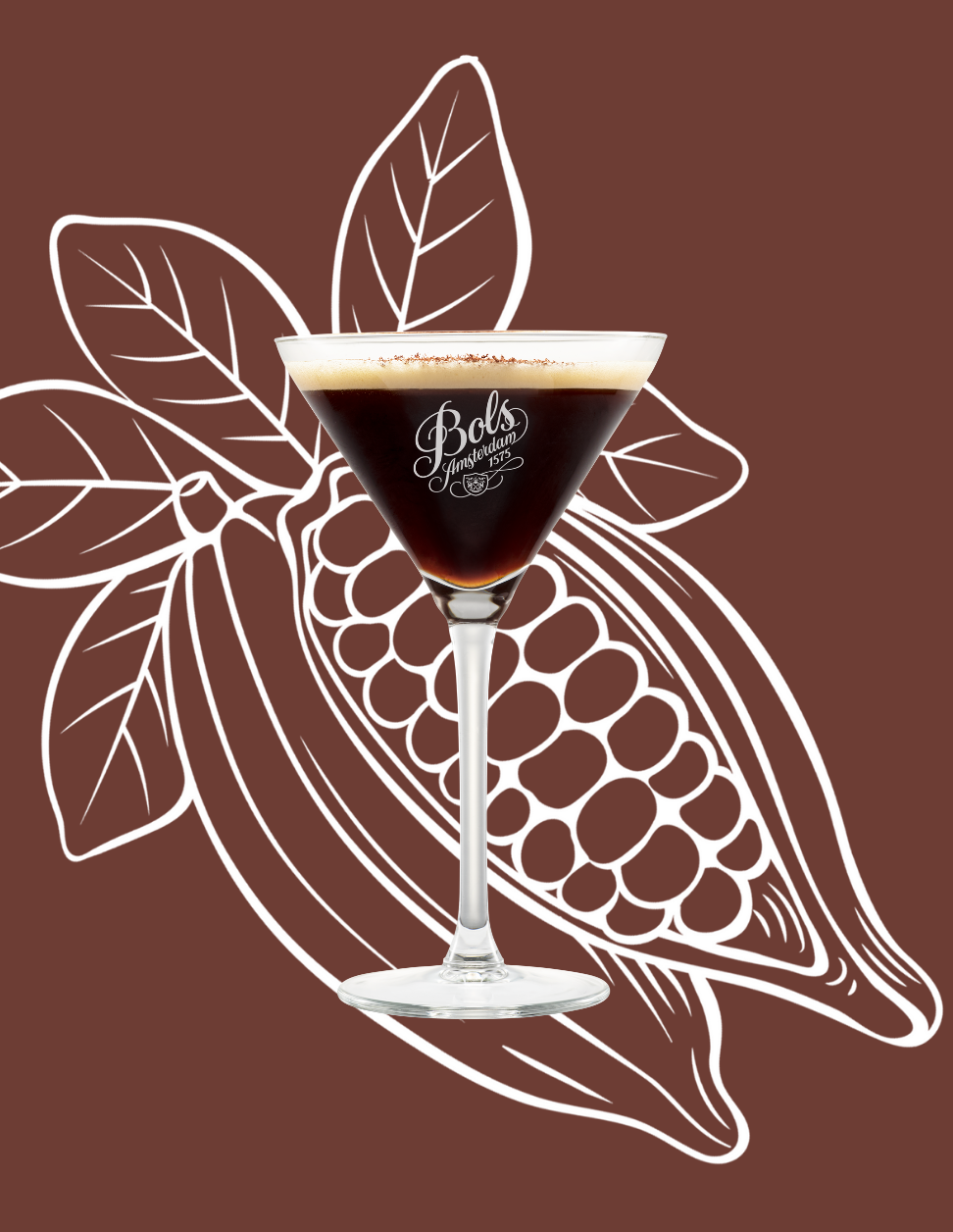 Moca Cocktail Recipe with Bols Cacao Brown Products