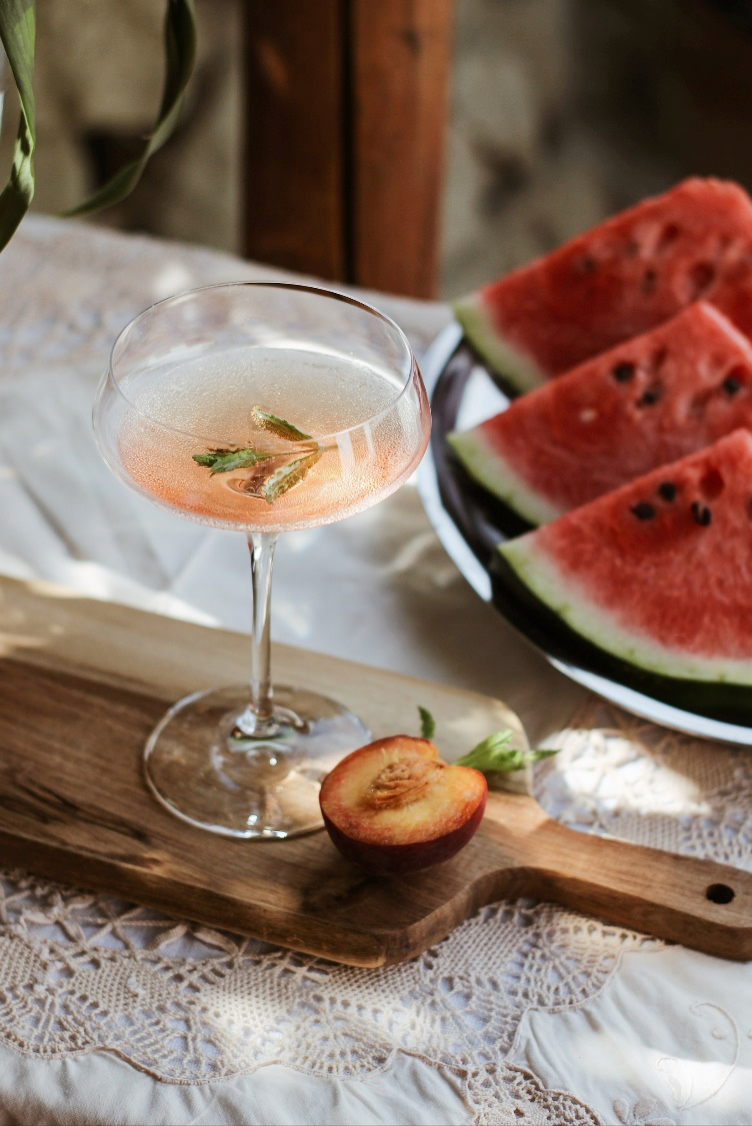 Peach Margarita Cocktail Recipe with Bols Peach and Triple Sec Products