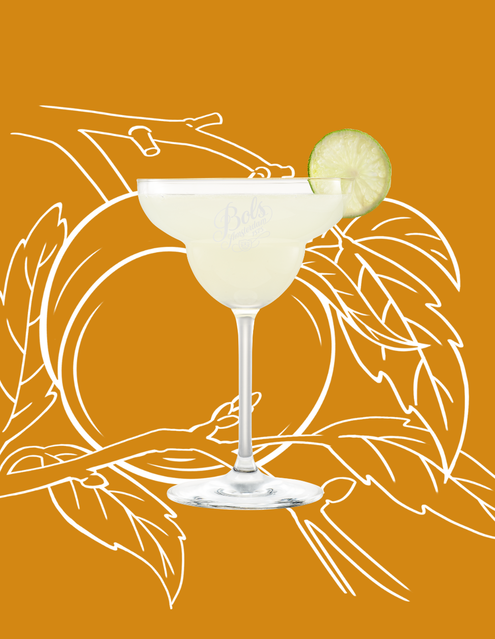 Peach Margarita Cocktail Recipe with Bols Peach and Triple Sec Products