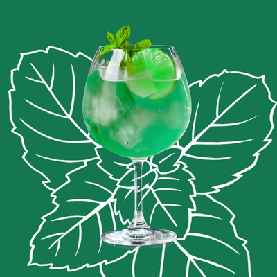 Peppermint Spritz Cocktail Recipe with Bols Peppermint Green Products