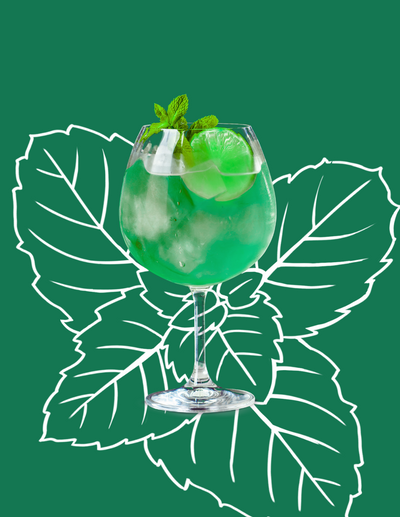 Peppermint Spritz Cocktail Recipe with Bols Peppermint Green Products