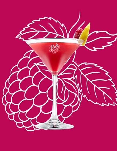 Raspberry Martini Cocktail Recipe with Bols Raspberry and Vodka Products