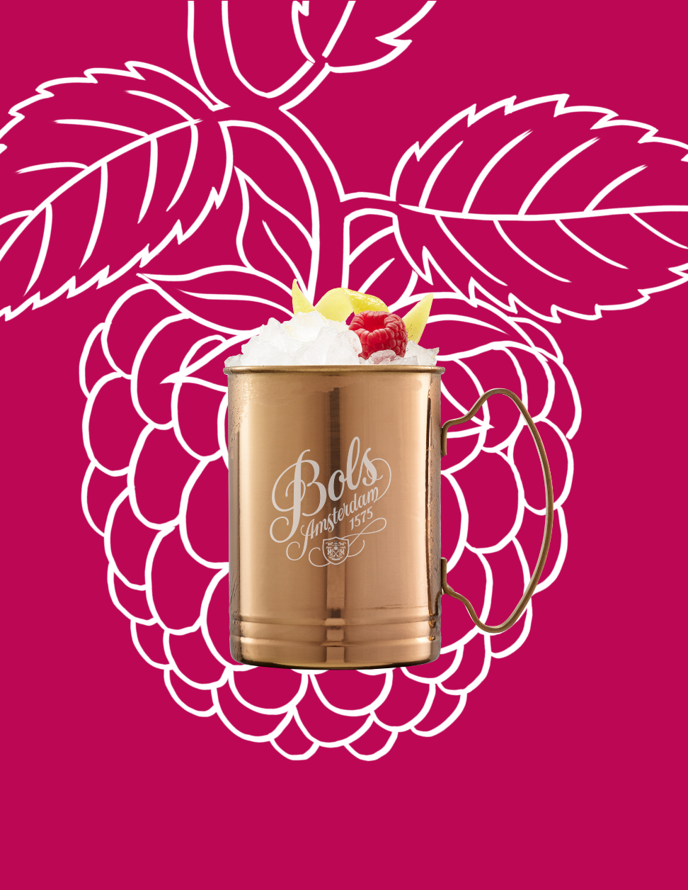 Raspberry Mule Cocktail Recipe with Bols Raspberry Products