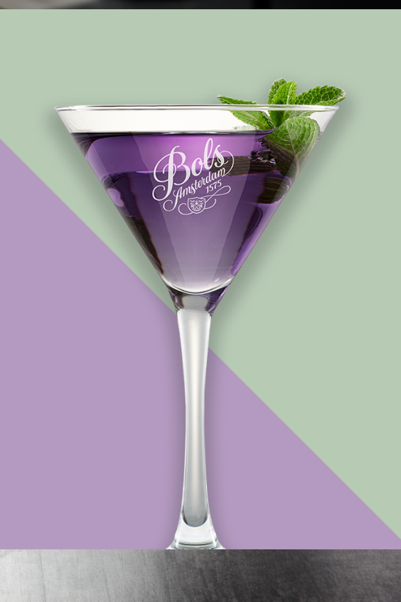 Shades Of Grey Cocktail Recipe with Bols Parfait Amour and Genever Products