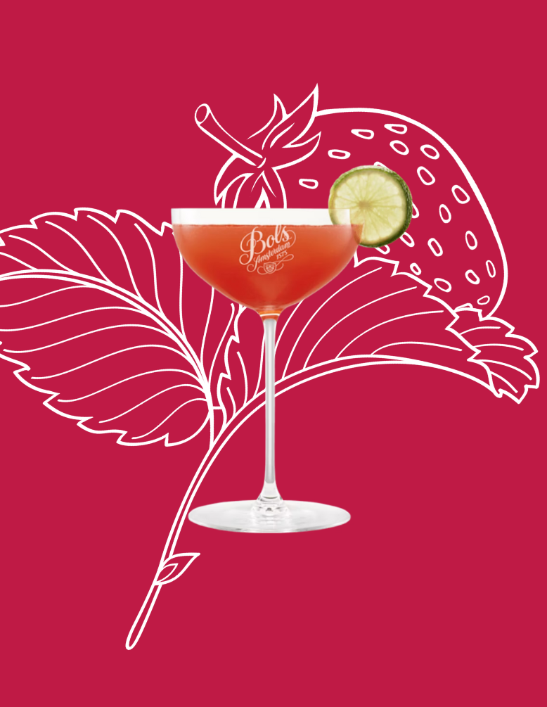 Strawberry Margarita Cocktail Recipe with Bols Strawberry Products