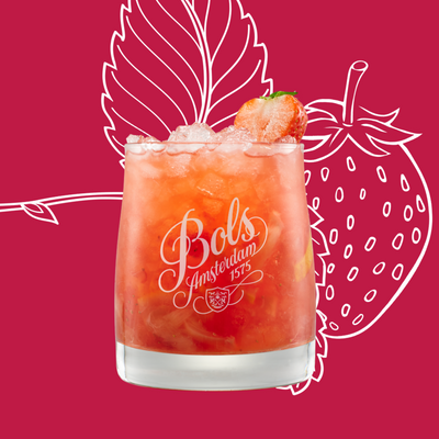 Vanilla Berry Cooler Cocktail Recipe with Bols Strawberry, Vanilla, and Genever 21 Products