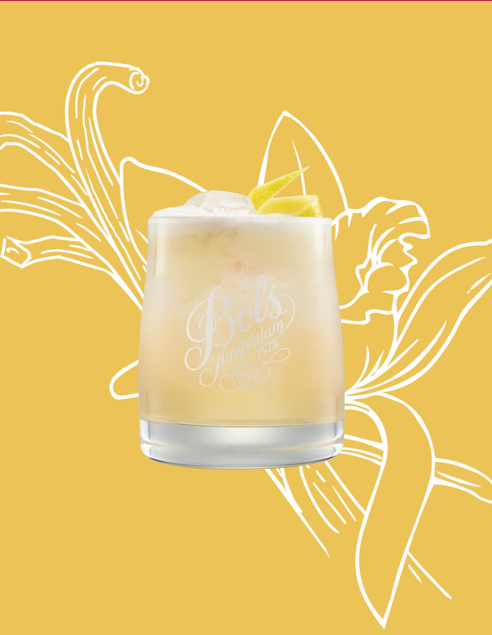 Vanilla Sour Cocktail Recipe with Bols Vanilla Products
