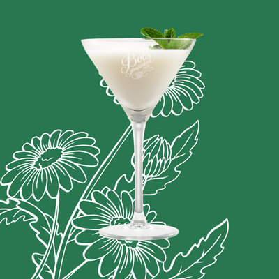 Albino Grasshopper Cocktail Recipe with Bols Natural Yoghurt and Cacao White Products 