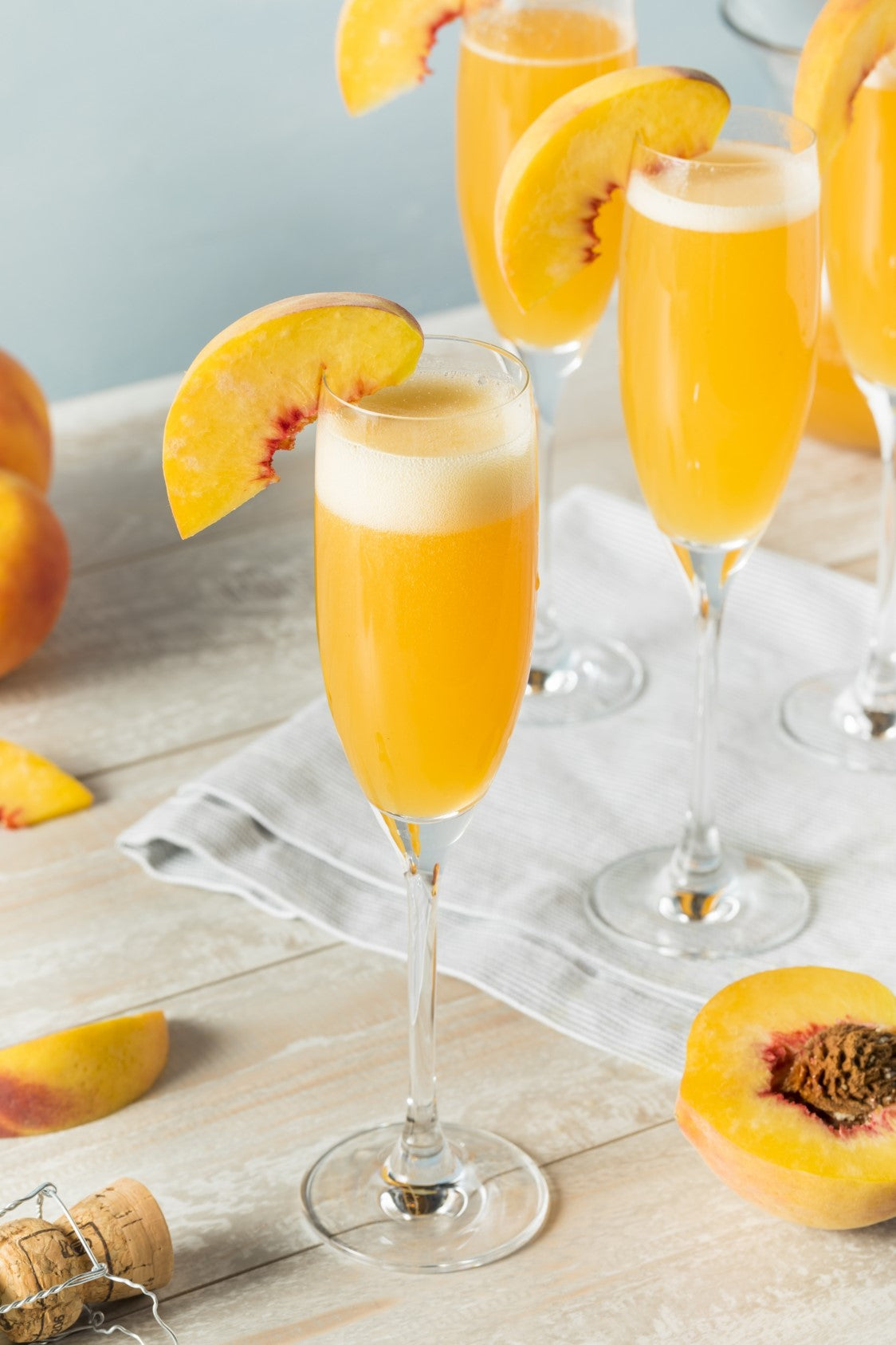 Bellini Cocktail Recipe with Bols Peach Products at Brunch