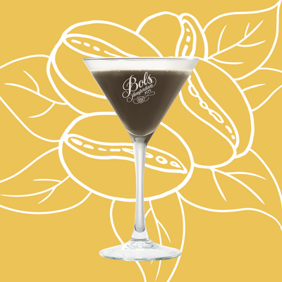 Black Martini Cocktail Recipe with Bols Cacao Brown Products 