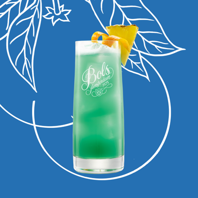 Blue Hawaii Cocktail Recipe with Bols Blue Curacao and Vodka Products 