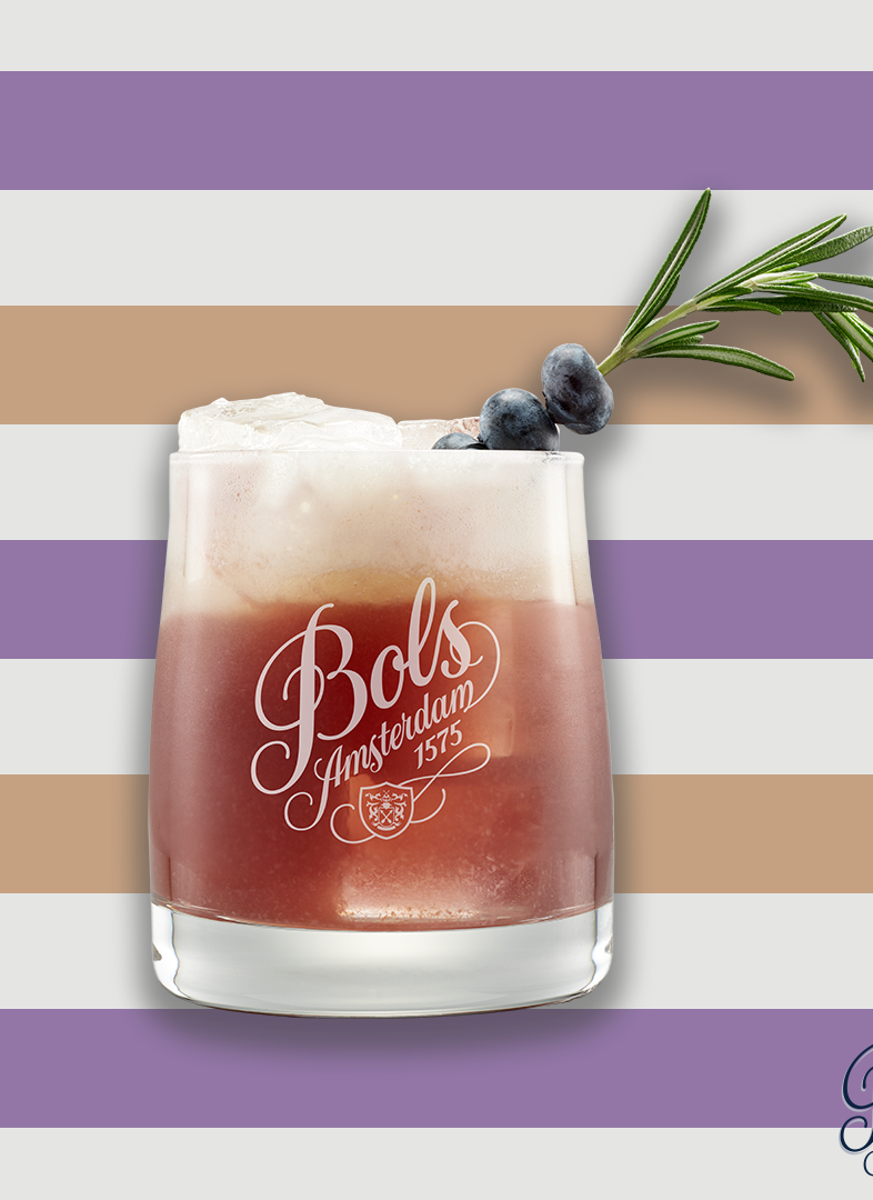 Blueberry Sour Cocktail Recipe with Bols Blueberry Products 