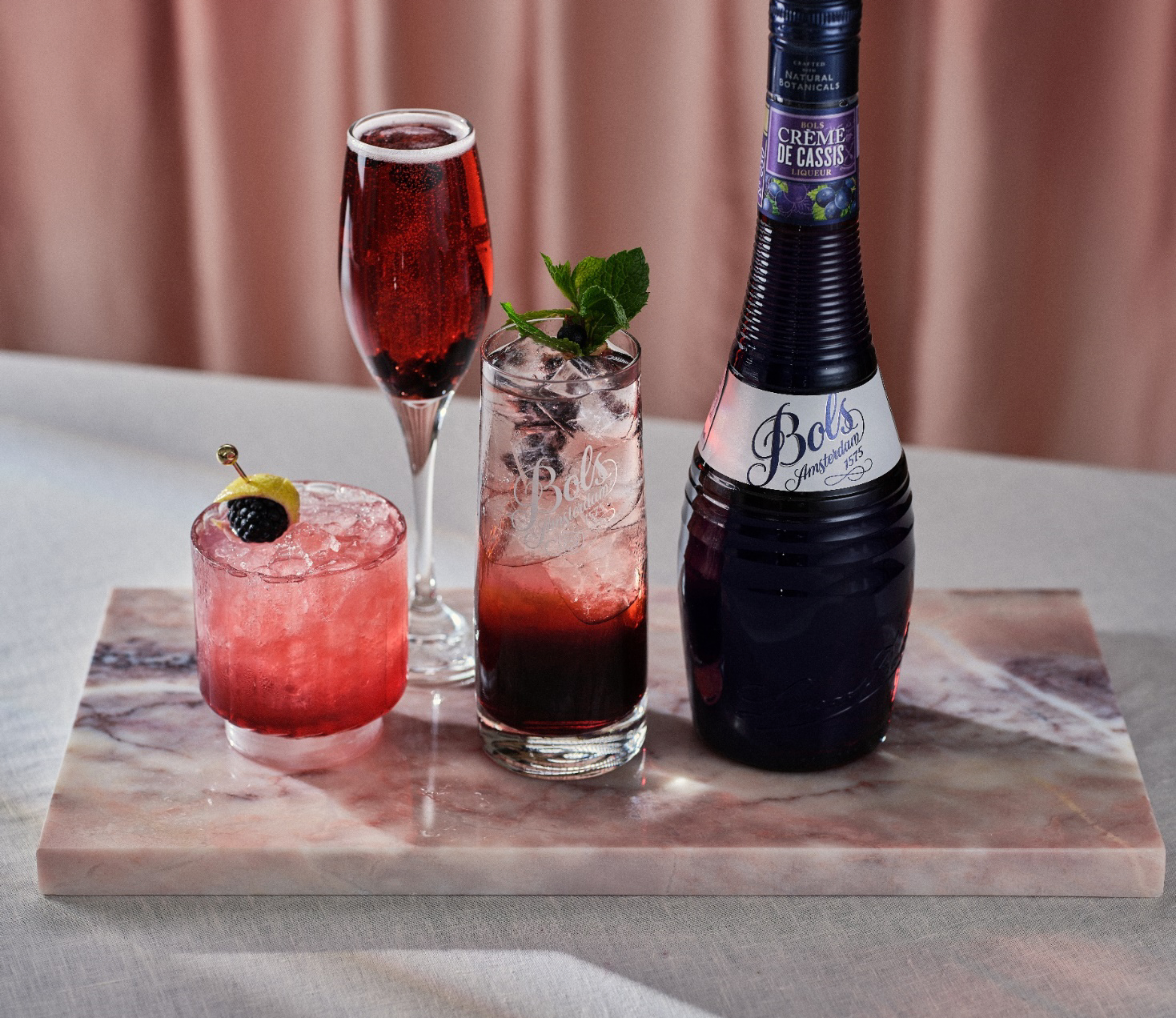 Crème de Cassis​ Spritz Cocktail Recipe with Bols Crème de Cassis​ Products