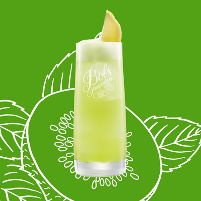 Kiwi Collins Cocktail Recipe with Bols Kiwi Products