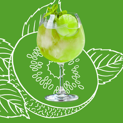 Kiwi Spritz Cocktail Recipe with Bols Kiwi Products