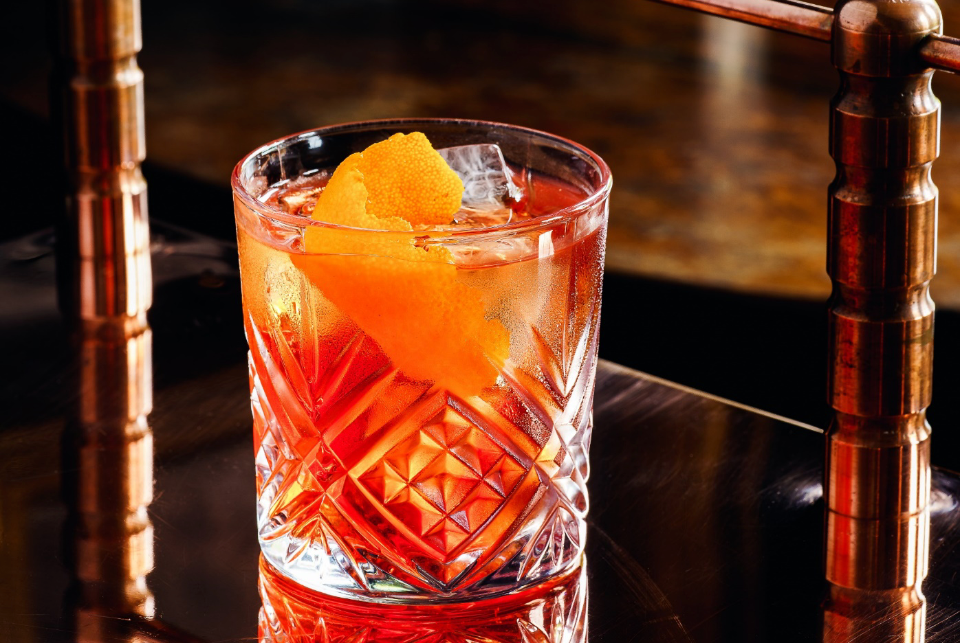 Red Orange Negroni Cocktail Recipe with Bols Genever Original and Red Orange Products