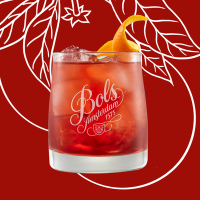 Red Orange Negroni Cocktail Recipe with Bols Genever Original and Red Orange Products