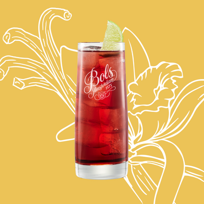 Vanilla Berry Cooler Cocktail Recipe with Bols Strawberry and Vanilla Products