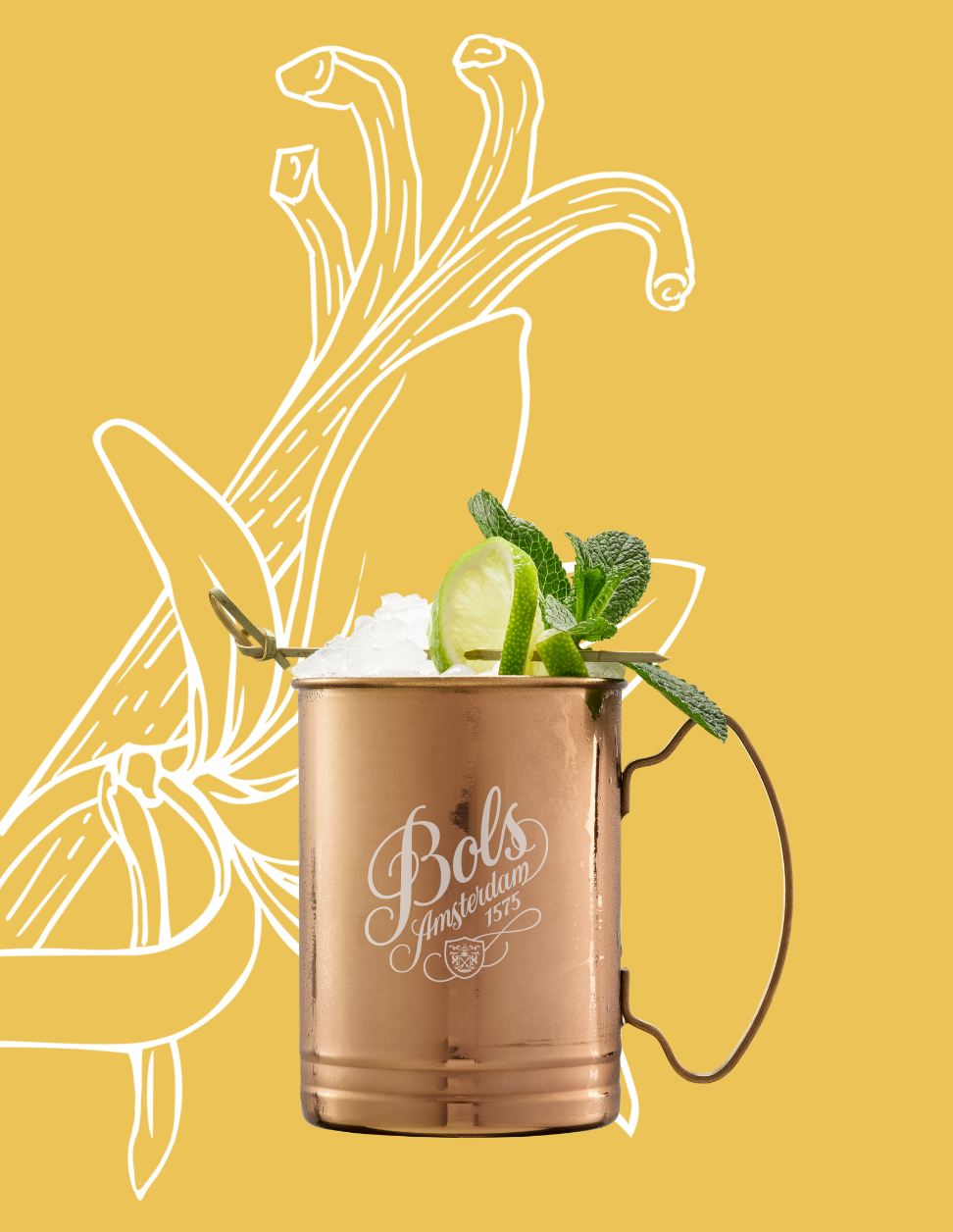 Vanilla Mule Cocktail Recipe with Bols Vanilla Products