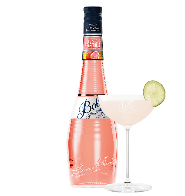 Bols Pink Grapefruit liqueur with Hemingway Daiquiri cocktail